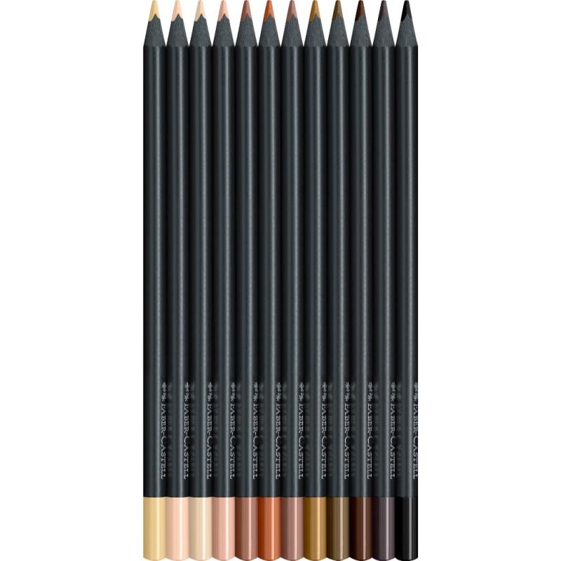 Faber-Castell Buntstifte Black Edition Skin Tones 12er Kartonetui